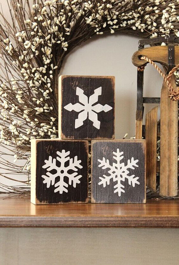 Wooden SnowFlake Tiles