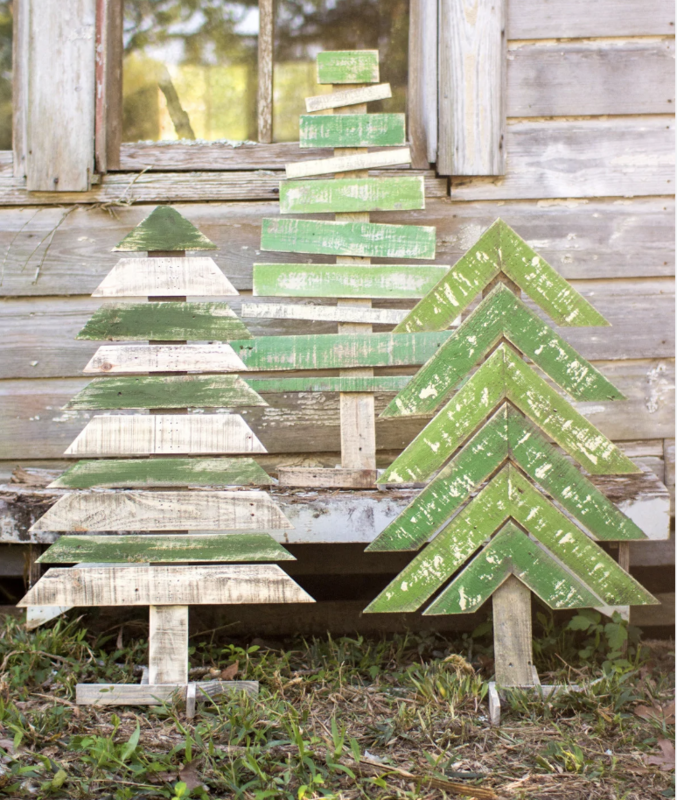 Green Pallet Christmas Trees