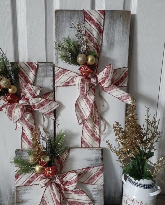 Farmhouse Rustic Faux Wood Presents- Flat Farmhouse Rustic Faux Wood Presents- Flat