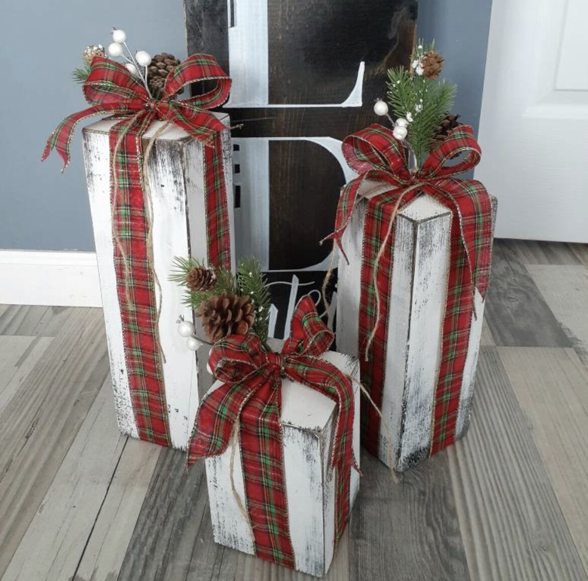 Faux Wooden Box Presents