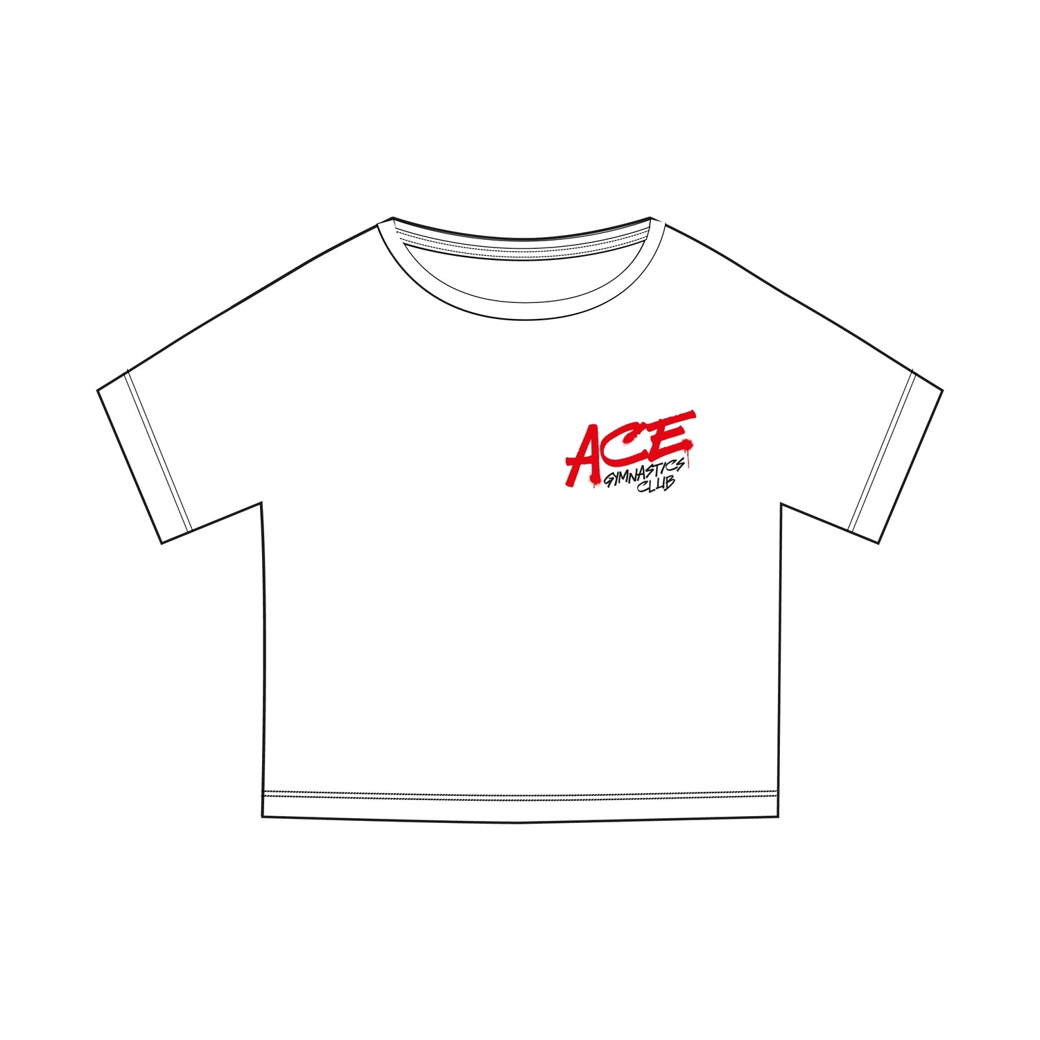 Ace White 'Afterhours 1' Cropped T-Shirt Ace White 'Afterhours 1' Cropped T-Shirt
