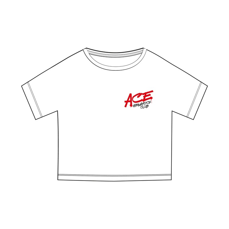 Ace White 'Afterhours 1' Cropped T-Shirt