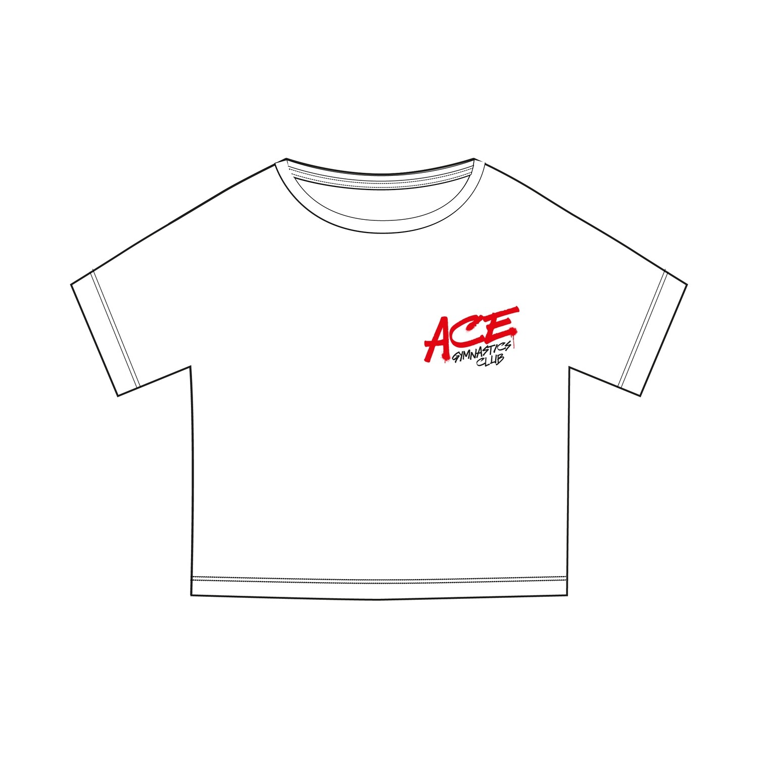 Ace White 'Afterhours 2' Cropped T-Shirt Ace White 'Afterhours 2' Cropped T-Shirt