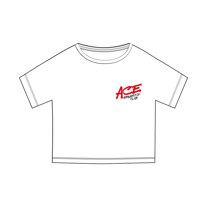 Ace White 'Afterhours 2' Cropped T-Shirt