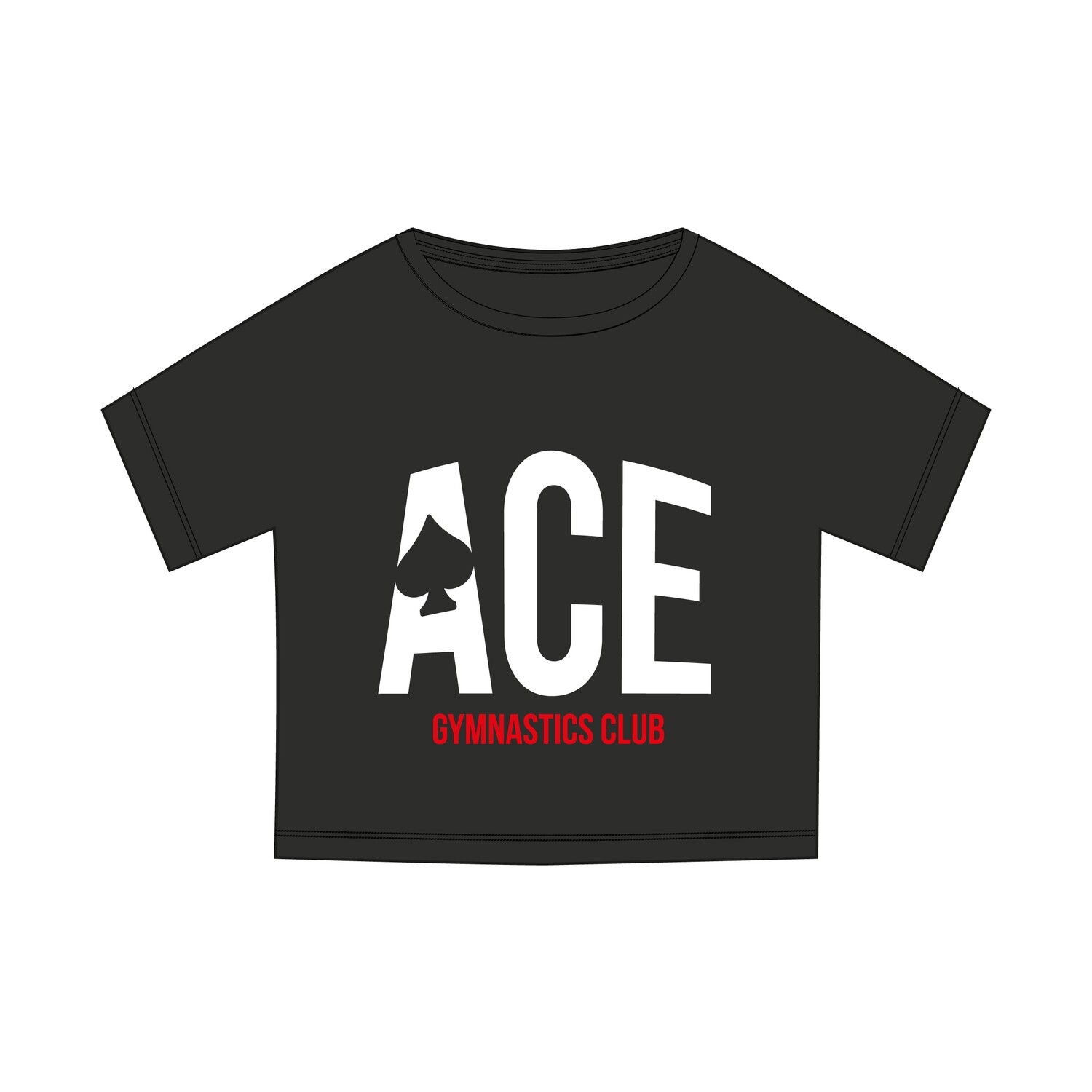 Ace New Brand Black Cropped T-Shirt Ace New Brand Black Cropped T-Shirt