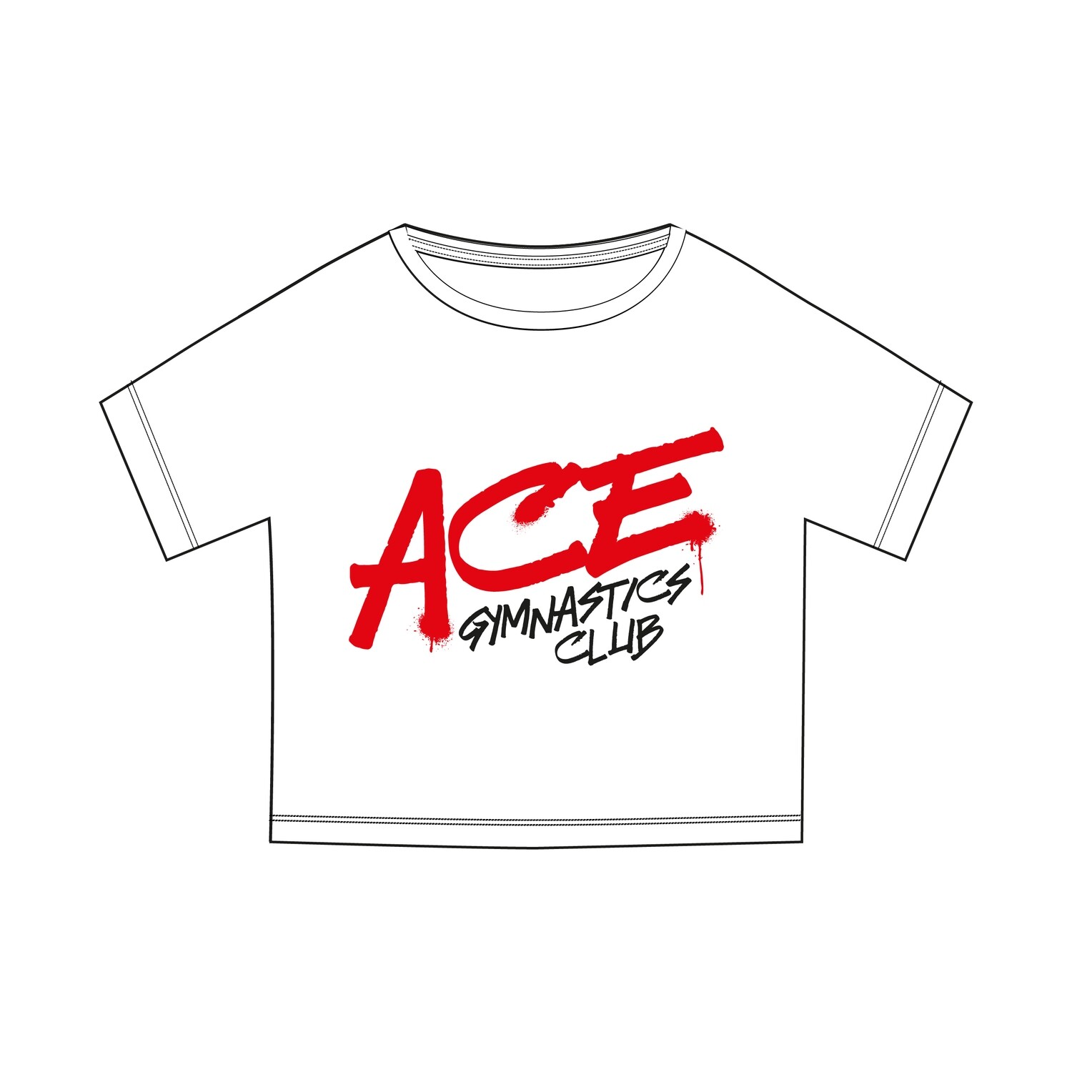 Ace White 'Afterhours 3' Cropped T-Shirt