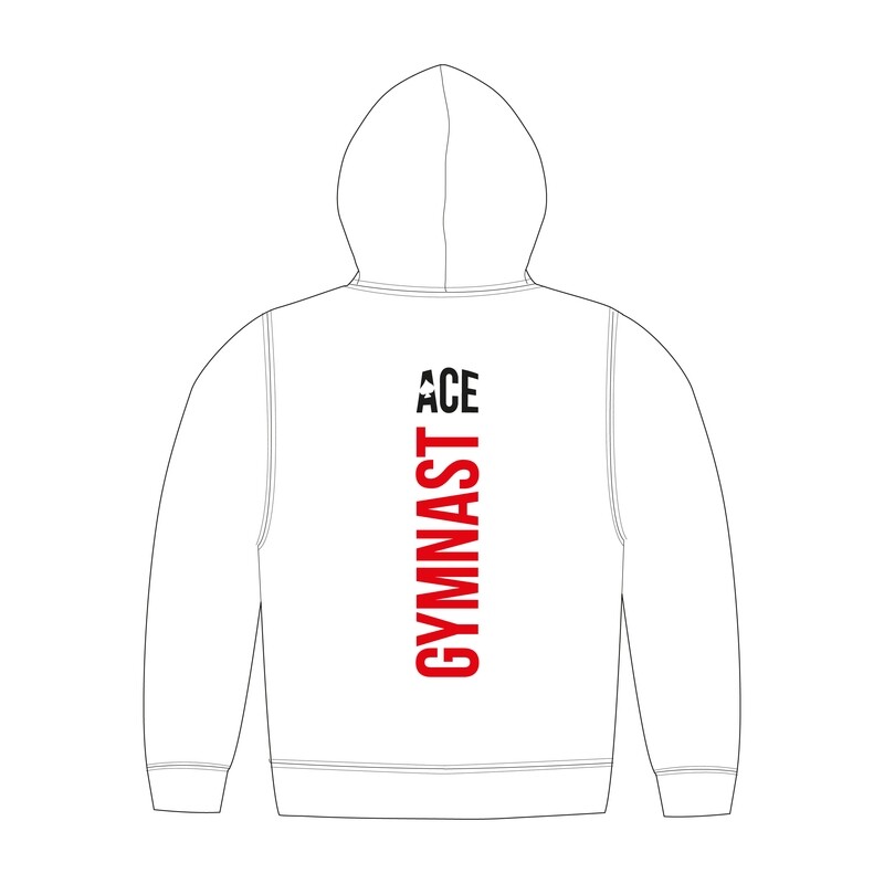 Ace White Zip Up Hoodie