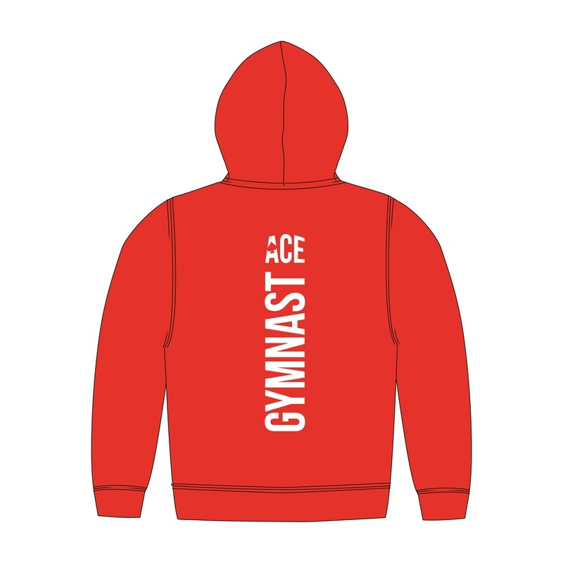 Ace Red Zip Up Hoodie
