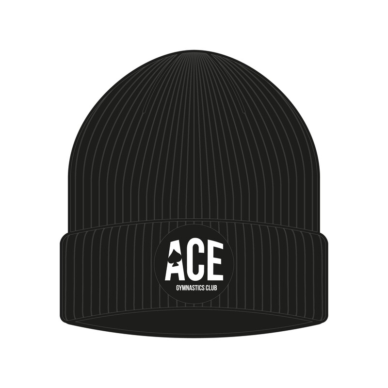 Ace Black Beanie (Badge Style 1)