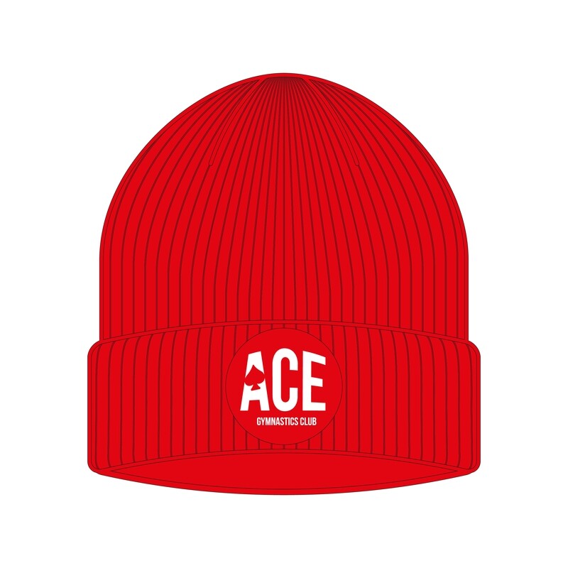 Ace Red Beanie (Badge Style 1)