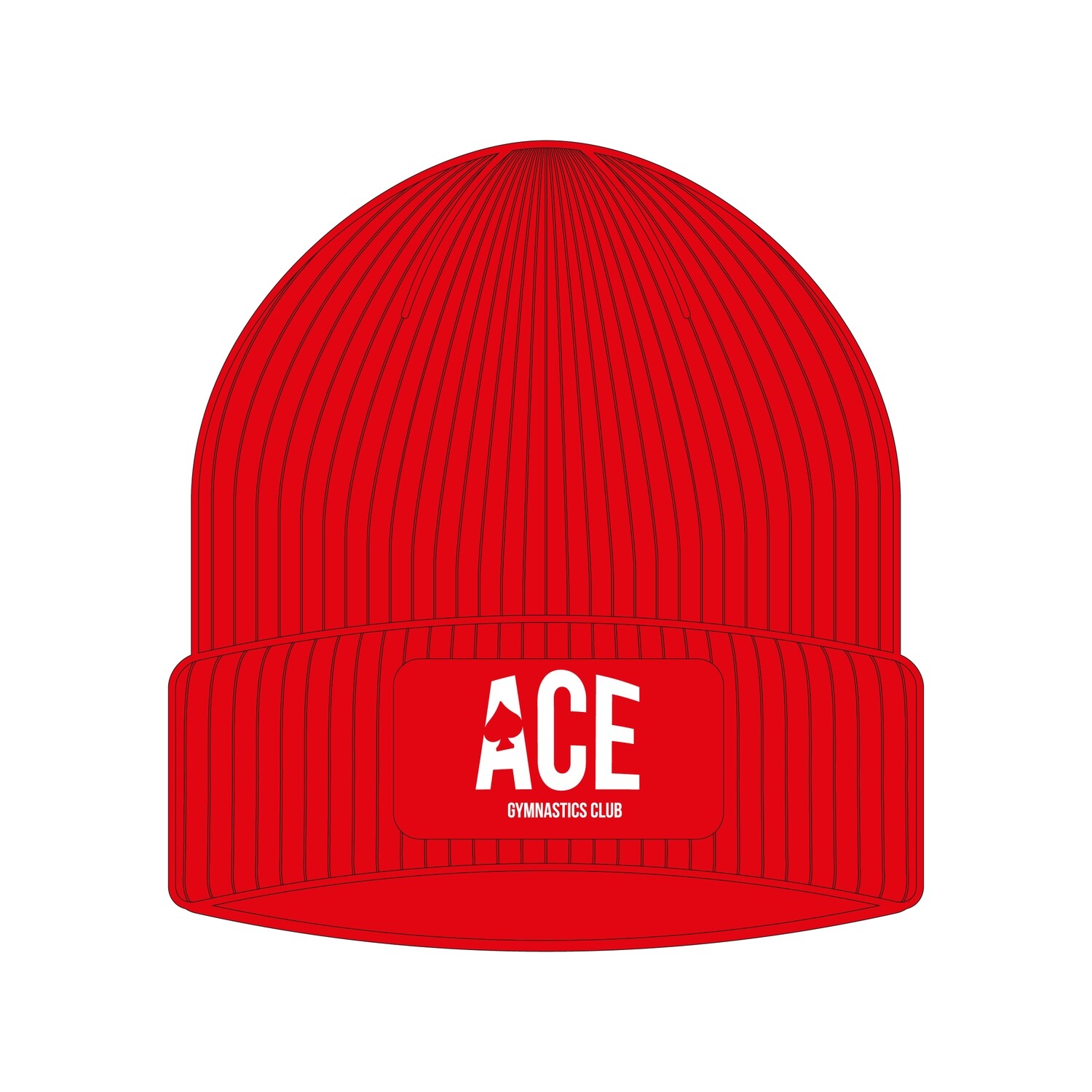 Ace Red Beanie (Badge Style 2)