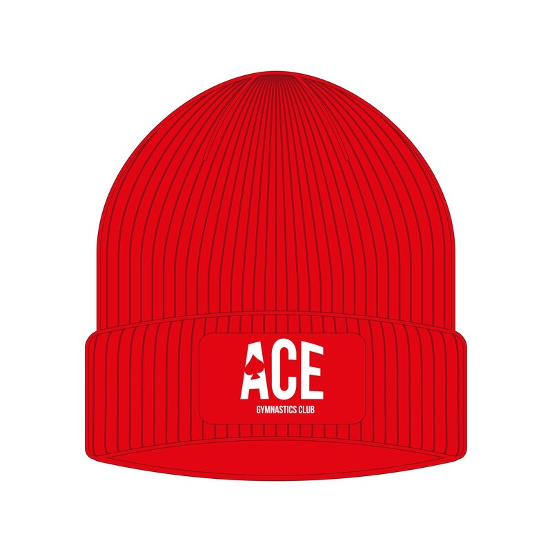 Ace Red Beanie (Badge Style 2)