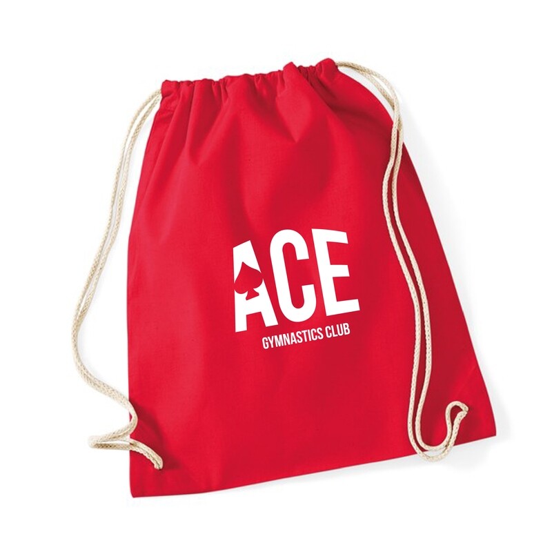 Ace Red Cotton Gym Bag