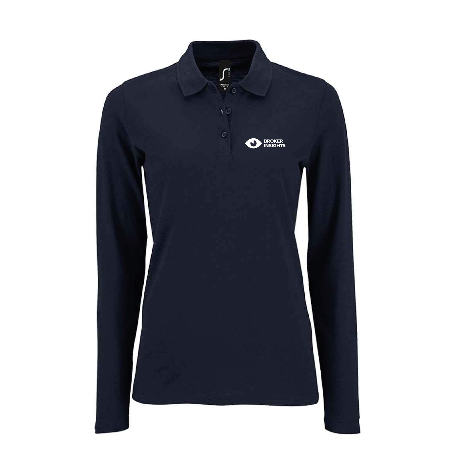 Broker Insights - SOL'S Ladies Long Sleeve Piqué Polo Shirt - Navy Broker Insights - SOL'S Ladies Long Sleeve Piqué Polo Shirt - Navy