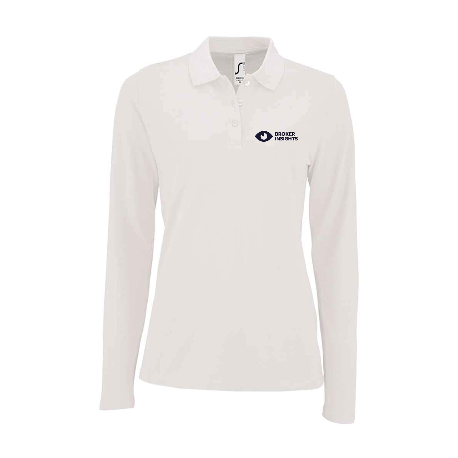 Broker Insights - SOL'S Ladies Long Sleeve Piqué Polo Shirt - White
