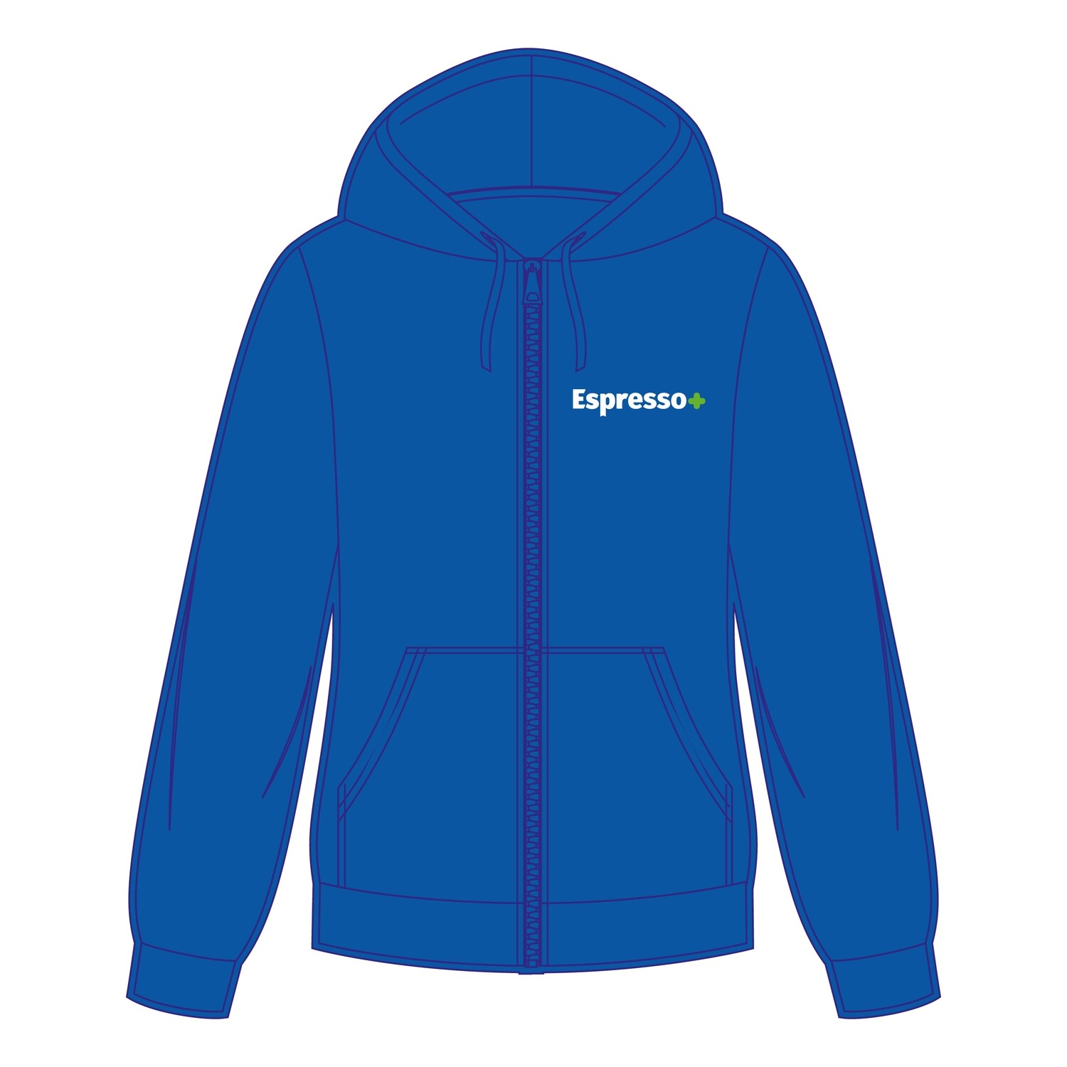 Espirian Unisex Espresso Plus Zip Up Hoodie Espirian Unisex Espresso Plus Zip Up Hoodie