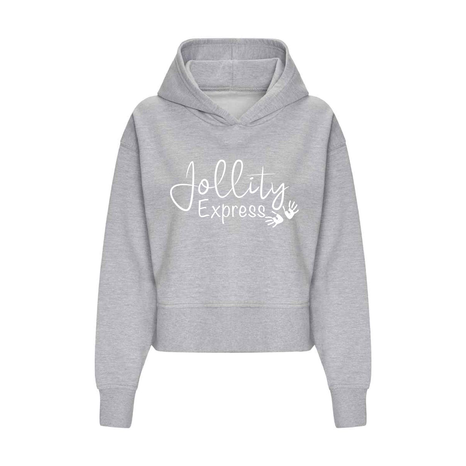 Jollity Express Ladies Relaxed Heather Grey Hoodie Jollity Express Ladies Relaxed Heather Grey Hoodie