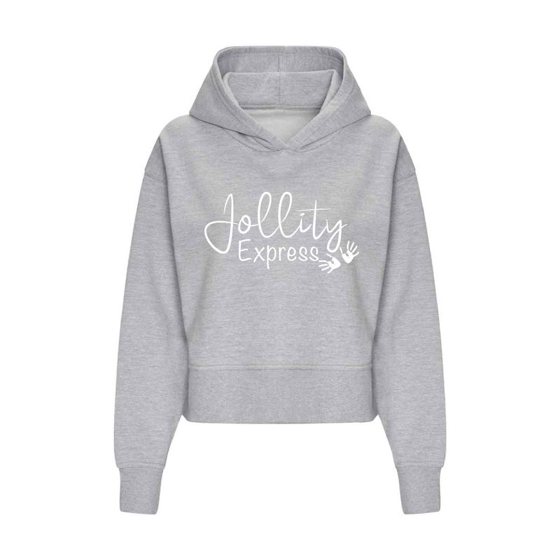 Jollity Express Ladies Relaxed Heather Grey Hoodie