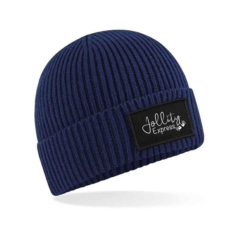 Jollity Express Ribbed Patch Beanie