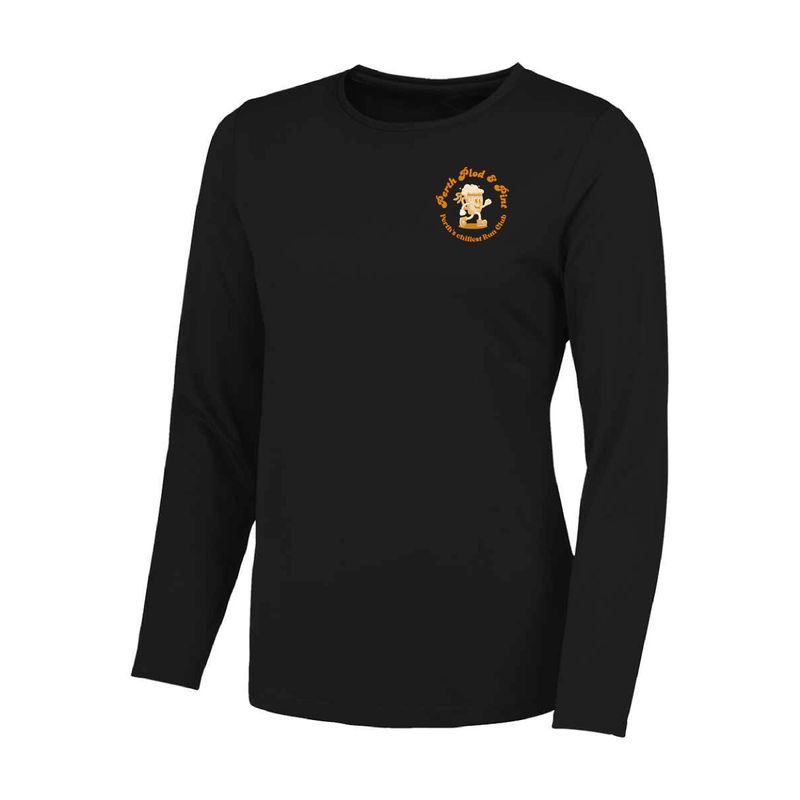 Plod & Pint - Ladies Cool Long Sleeve Sports T-Shirt