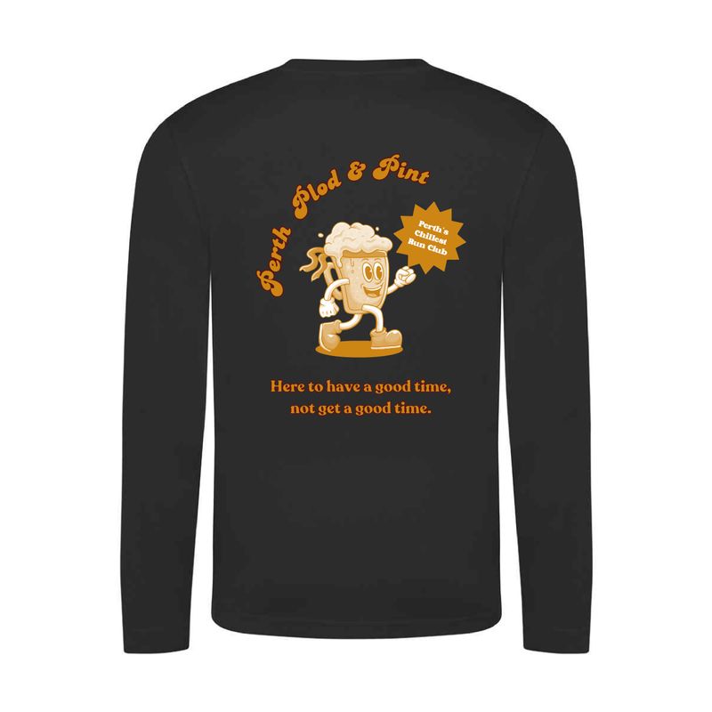 Plod & Pint - Ladies Cool Long Sleeve Sports T-Shirt