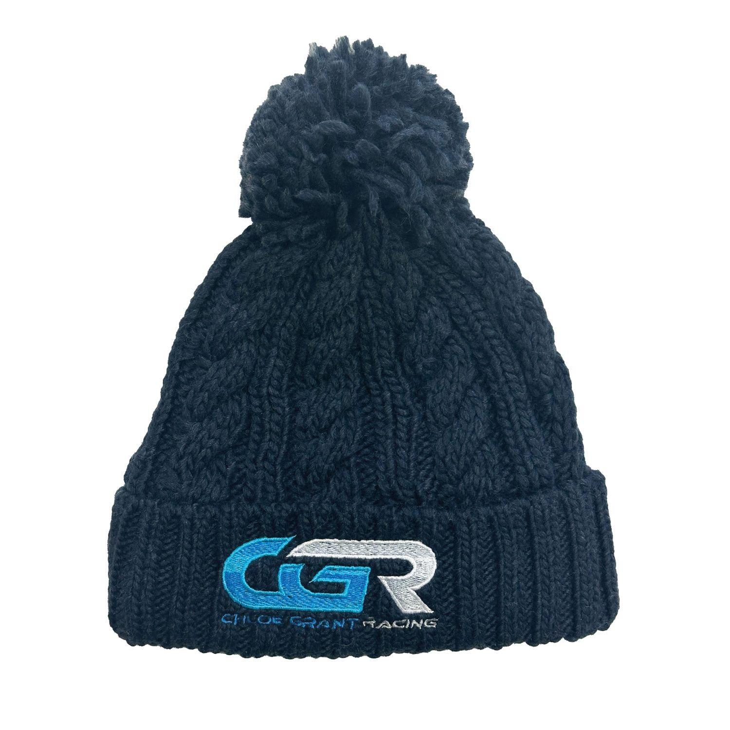 Chloe Grant Racing Embroidered Bobble Hat Chloe Grant Racing Embroidered Bobble Hat