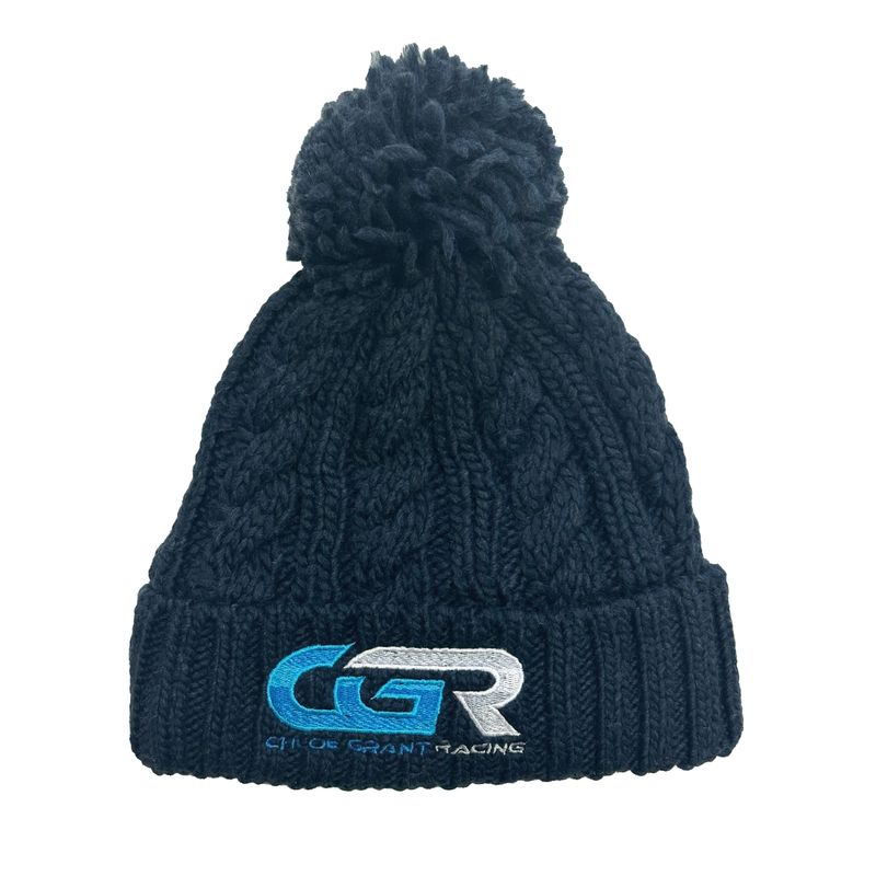 Chloe Grant Racing Embroidered Bobble Hat