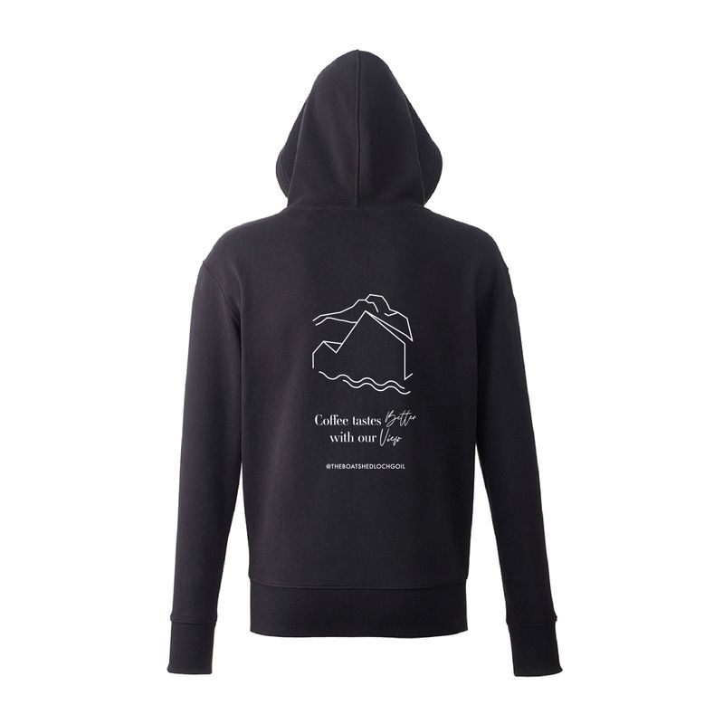 The Boatshed Organic Unisex Zip Up Hoodie - Charcoal