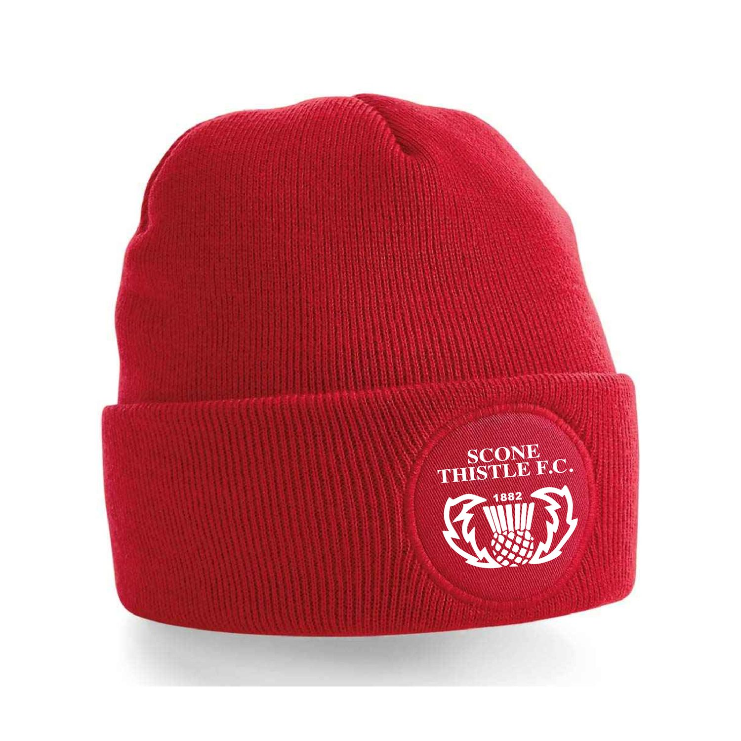 THE JAGGIES Scone Thistle F.C. Round Patch Beanie THE JAGGIES Scone Thistle F.C. Round Patch Beanie