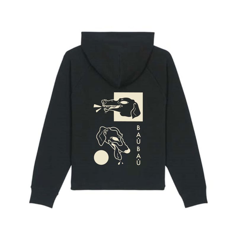 BauBau Women's Cropped Organic Hoodie - Black BauBau Women's Cropped Organic Hoodie - Black
