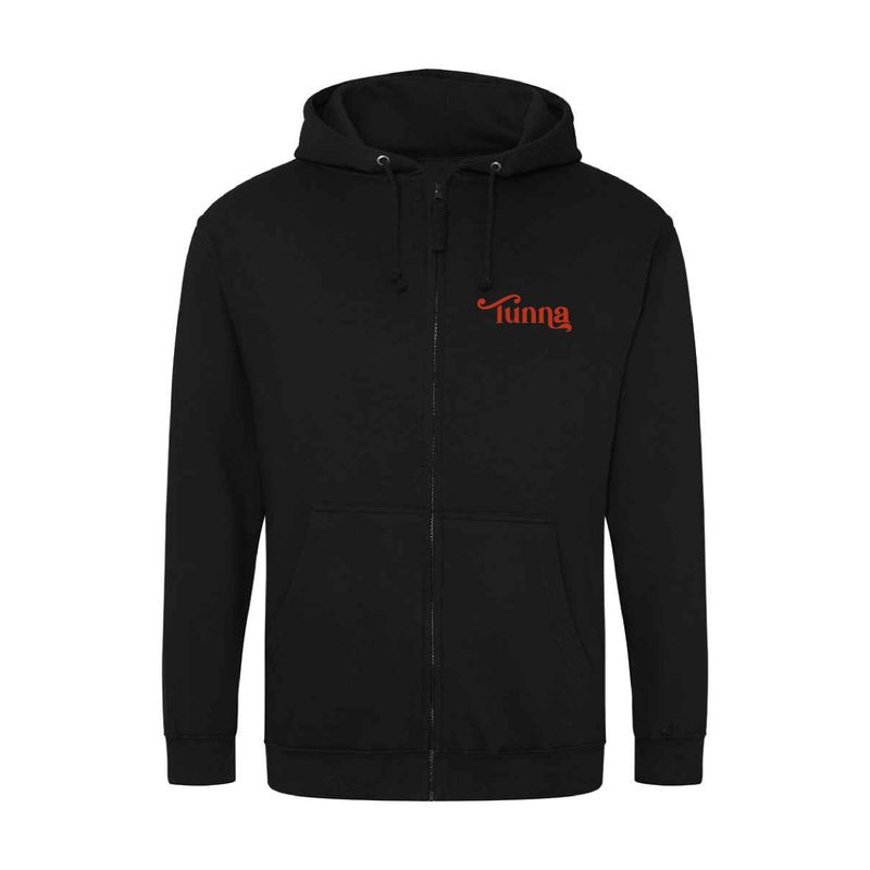 Tunna Unisex Zip Hoodie – Black