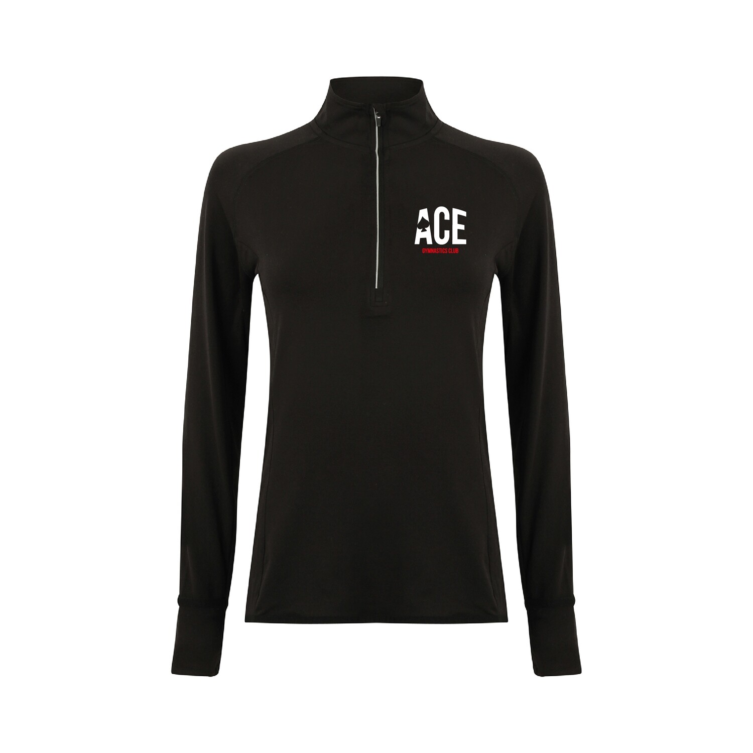 Ace 1/4 Black Zip Up Top Ace 1/4 Black Zip Up Top