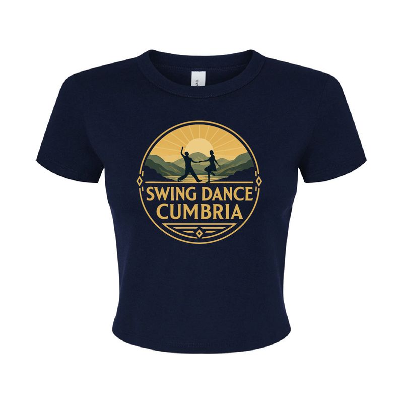Swing Dance Cumbria - Ladies Micro Rib Baby T-Shirt Full Front