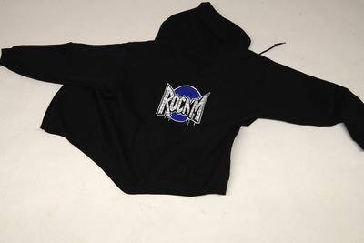 Vest met rits met kap RockM bedrukt Vest met rits met kap RockM bedrukt