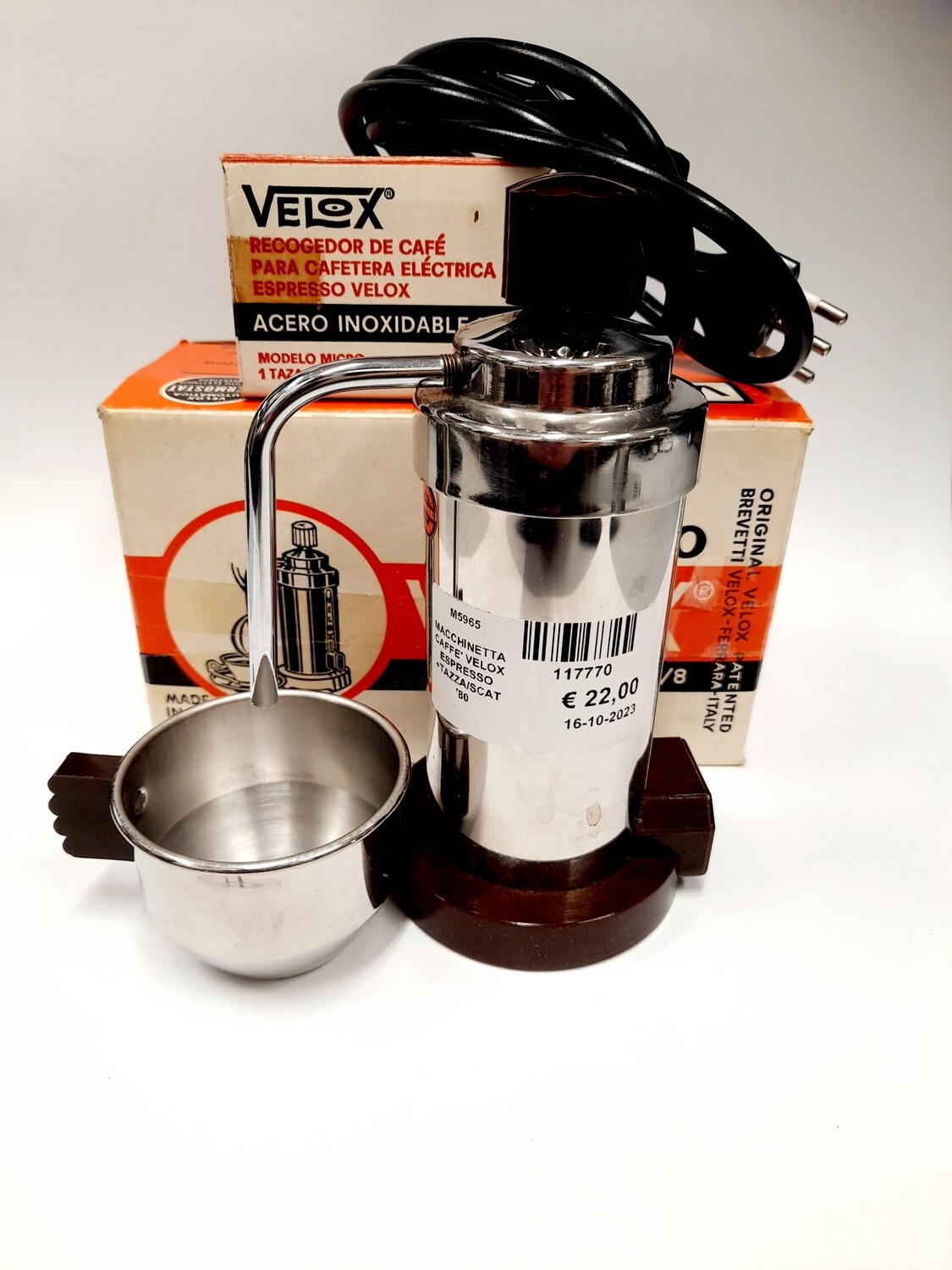 MACCHINETTA CAFFÈ VELOX ESPRESSO CON TAZZA E SCATOLA