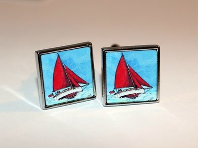 Nancy Blackett "Blue Sky" Cufflinks