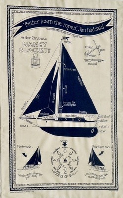 Nancy Blackett Nancy Blackett "Learn the Ropes" Teatowel (blue)