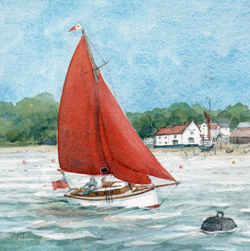 Nancy Blackett "At Pin Mill" Large Square Greetings Card