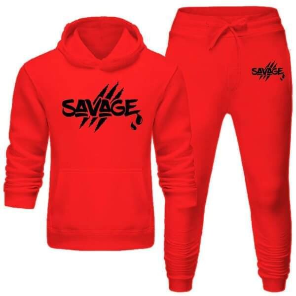 Red &quot;SAVAGE&quot; Jogger Set