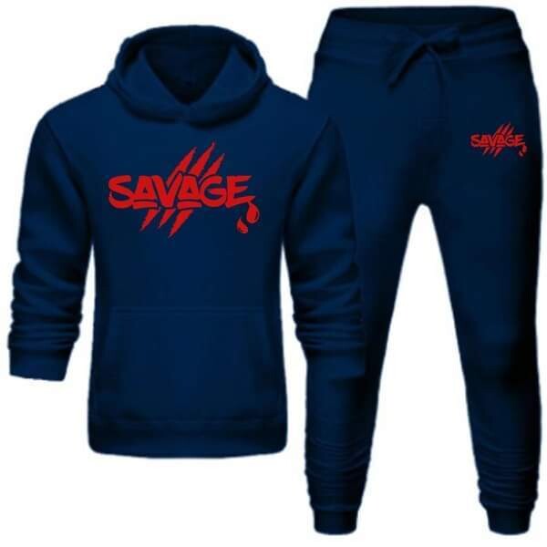 Navy &quot;SAVAGE&quot; Jogger Set