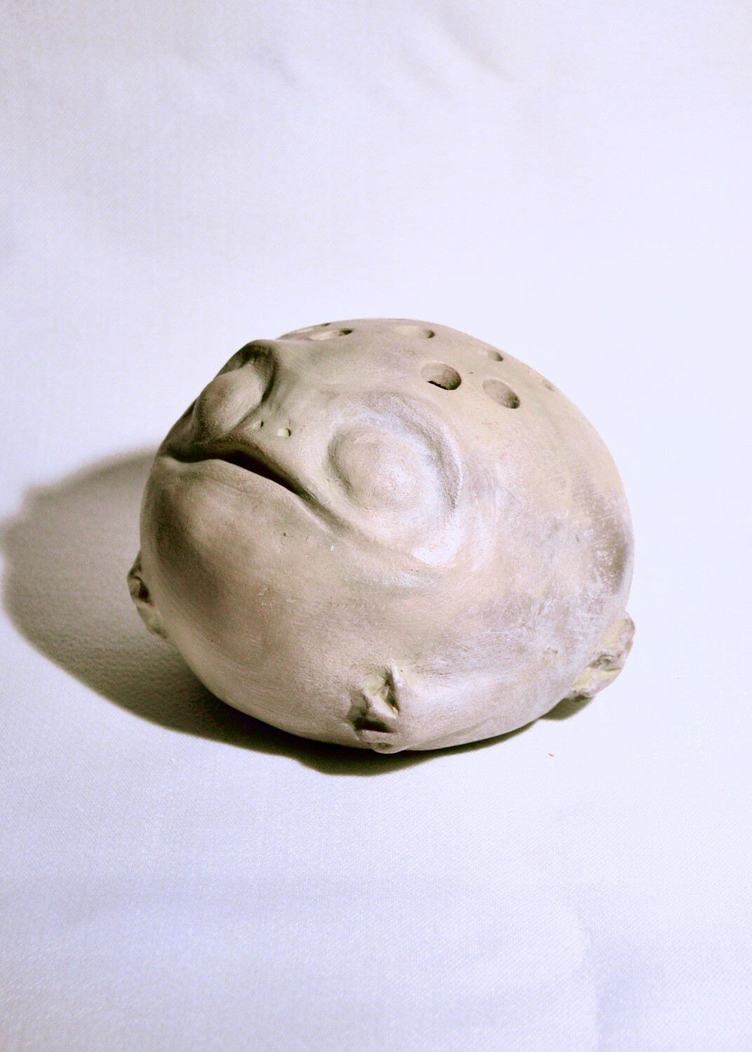 Pit fired flower frog, select frog: frog 1