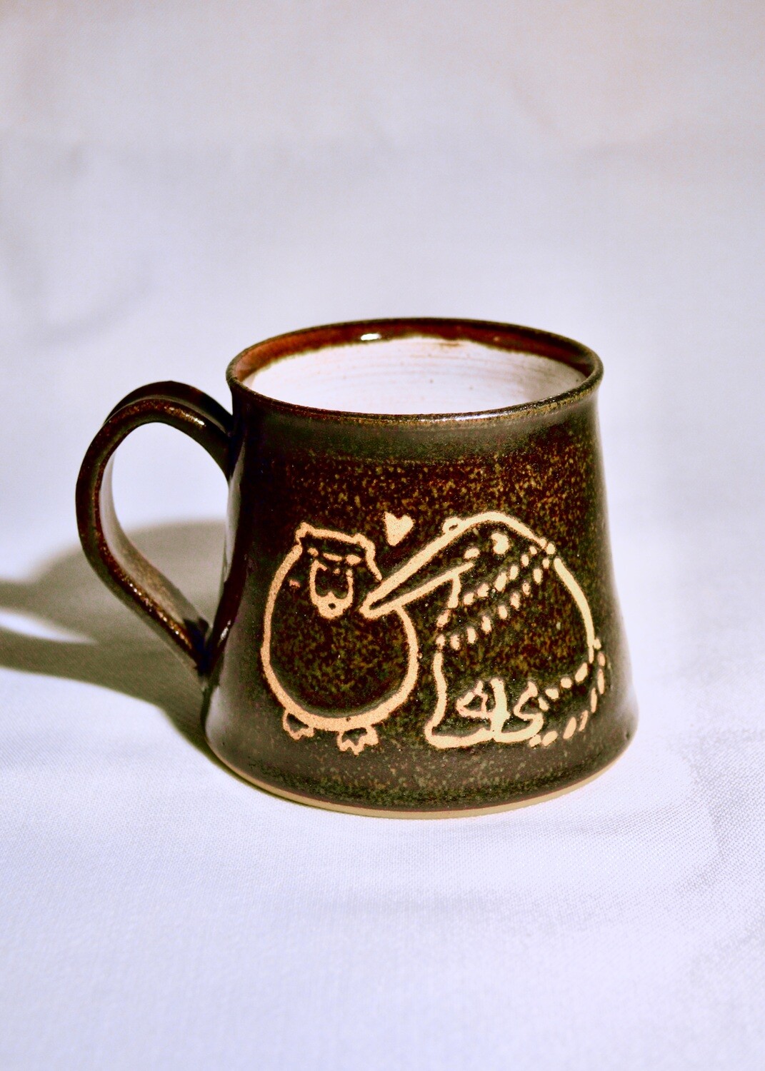 Anteater kissing capy mug