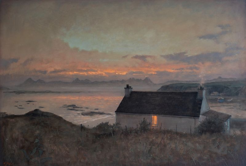 "Setting sun over Raasay"          Limited edition of 50