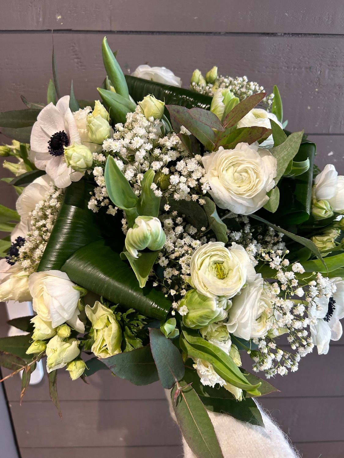 Bouquet rond blanc