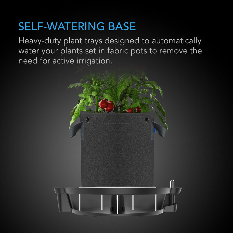 AC Infinity Self-Watering Fabric Pot Base, 4-Pack
