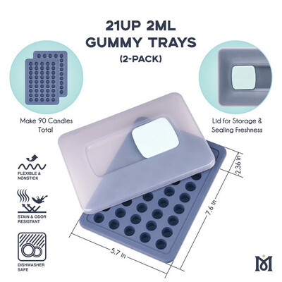 MagicalButter Magical 21UP Gummy Molds 2mL Small