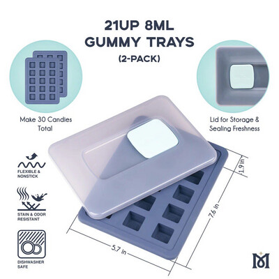 MagicalButter Magical 21UP Square Gummy Molds 8mL Medium