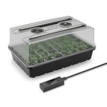 AC Infinity Humidity Dome, Germination Kit with LED Grow Light Bars, 5x8 Cell Tray
