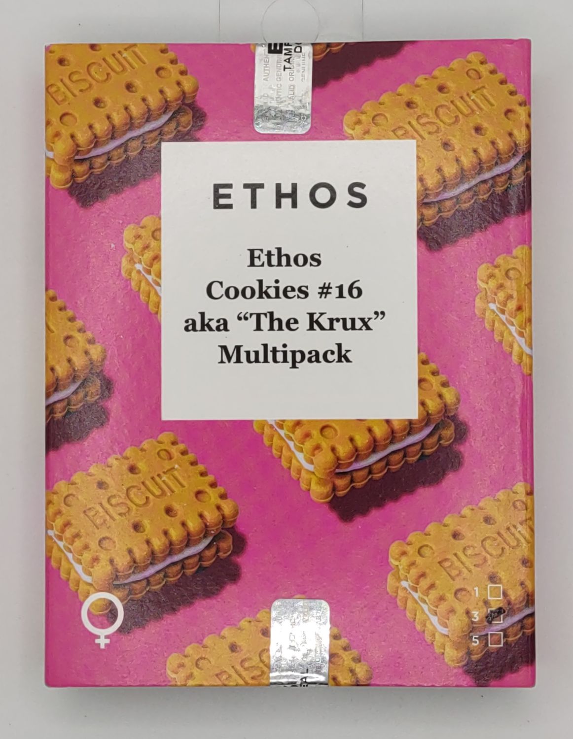 Ethos - Cookies #16 aka The Krux Multipack (F) 3 Each 18 Pack contains S1, Purple Majik x EC, Blueberry Muffin Bubba, Skunk Hero x EC, GMO x EC #16 and Grape Diamonds x EC.