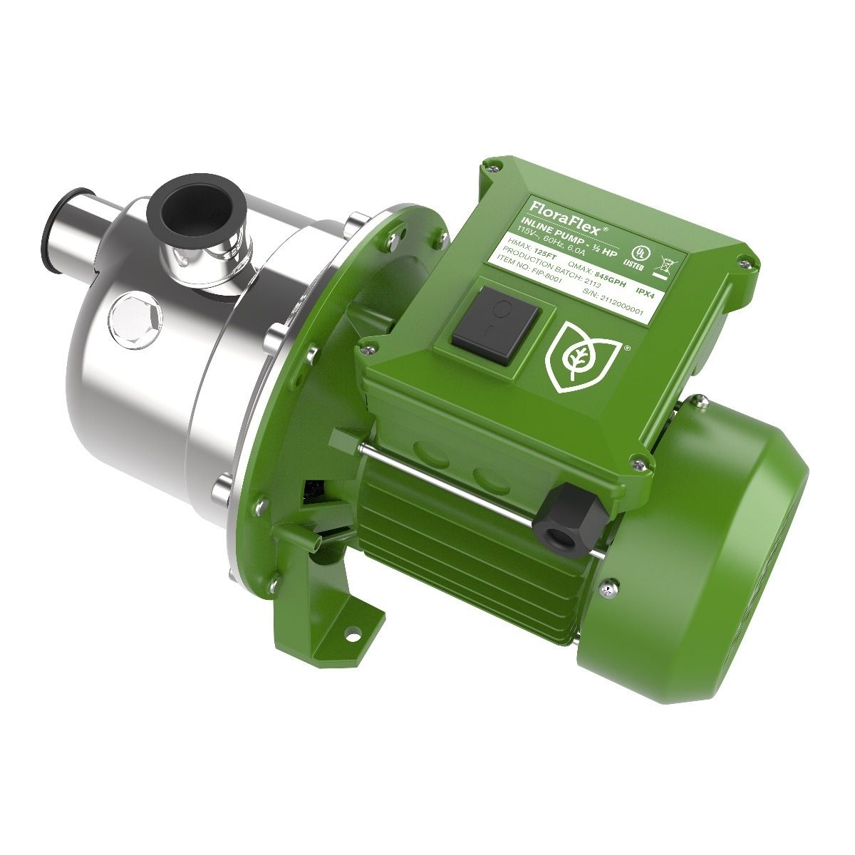 FLORAFLEX INLINE PUMP - 1/2 HP